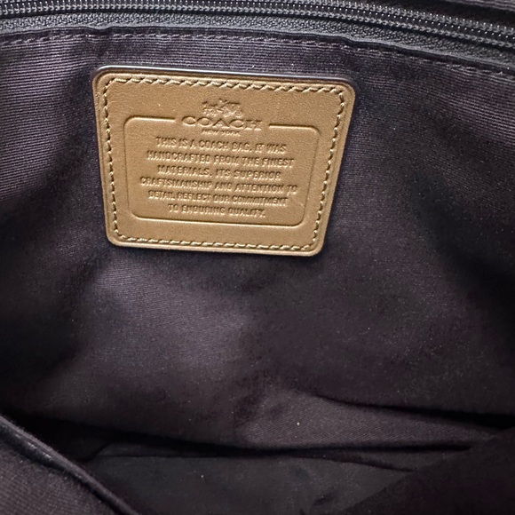 Coach Black and Tan Textured Shoulder Bag - Picture 7 of 12